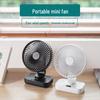 USB Rechargeable Foldable Desktop Fan with Display & Auto Oscillation for Dorm Rooms