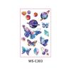 Fairy Tale Glitter Tattoo Stickers: Waterproof Butterfly, Unicorn & Bear Designs