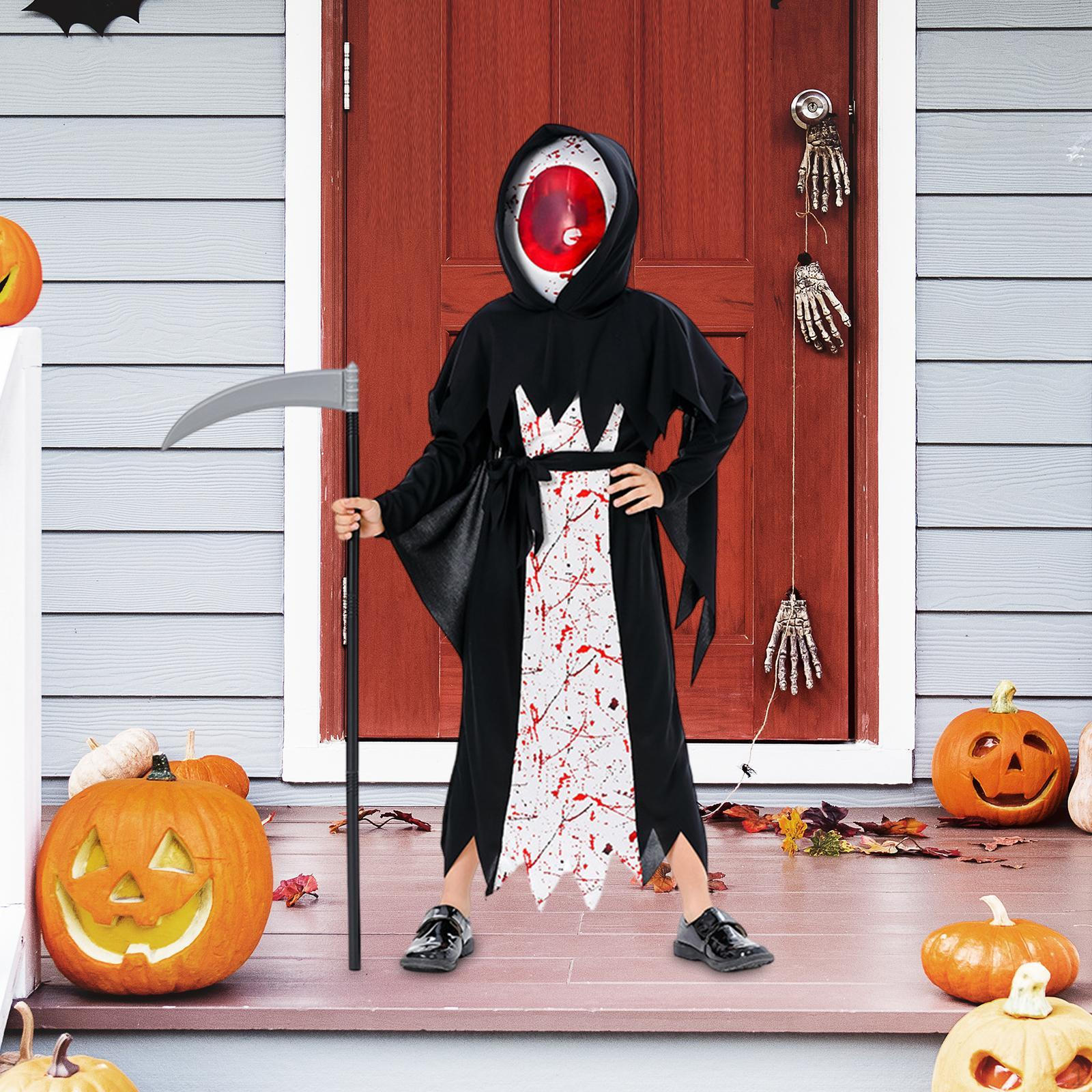 

Костюм на Хеллоуин Косплей Мальчики Девочки Дети Украшения для вечеринки Принадлежности Одевание S with Sickle