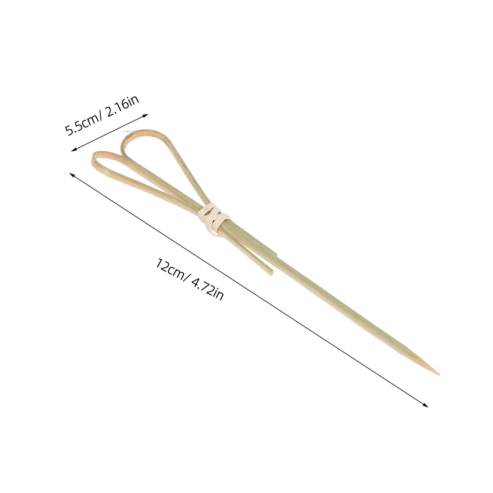 

100Pcs 12Cm Cocktail Picks Scissors Style Bamboo Fruit Sticks Handmade Decorative Party Appetizers Tools for Bar and Home Use