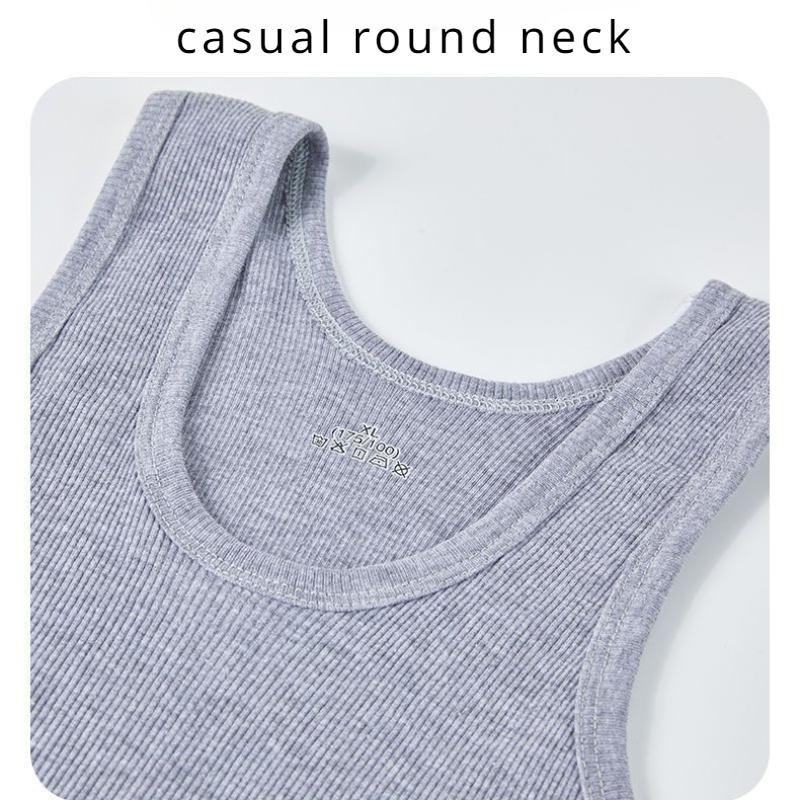 Sommervest for menn Pustende I-vest Uformell Ermeløs T-skjorte Slim Fit Komfortabel hud Fitness for tenåringer Løpesport