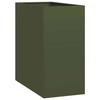 VidaXL Jardinière vert olive 40x80x80 cm acier, pot de fleurs, support de plantes, lit surélevé, support de jardinière, bac 860776