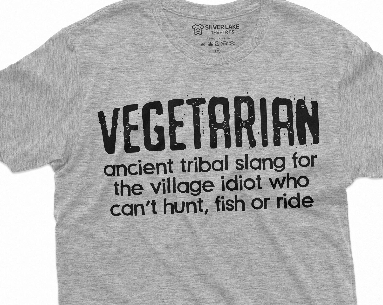 Vegetarian Funny Definition T-shirt Humorous Foodie Gift Tee Shirt Anti vegetarian meat-eater Shirt XL