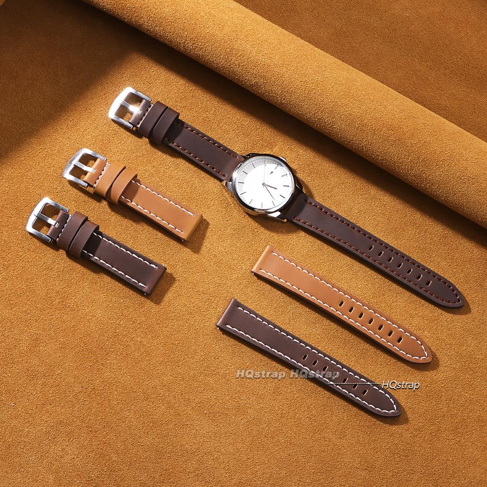 Leather Watch Band for Seiko Quick Release Sport Vintage Strap 18mm 20mm 22mm 24mm Watchband Army Sport Bracelet for Smartwatch
