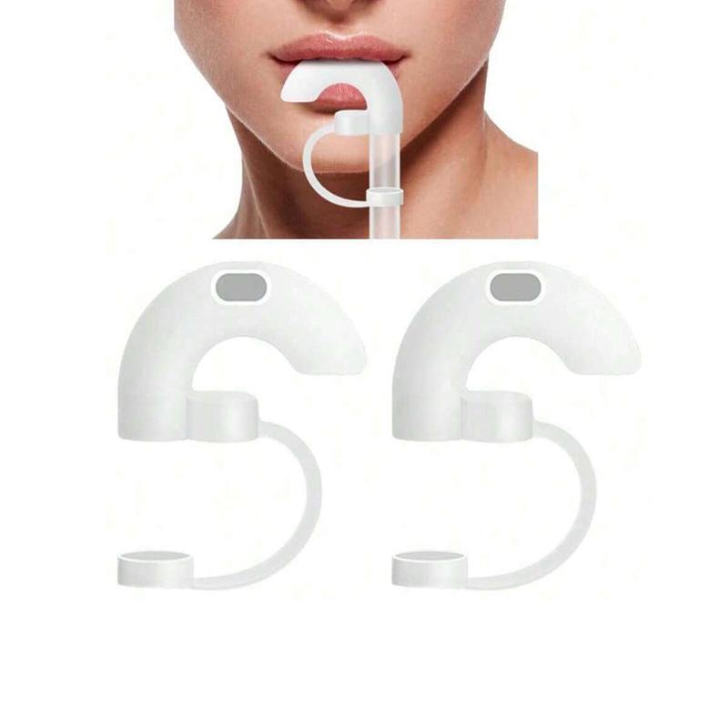 1/2pcs Anti-Wrinkle Straw Topper 10mm Compatible with Stanley Tumbler,Reusable Silicone Straw Stopper,Sideways Suck Design