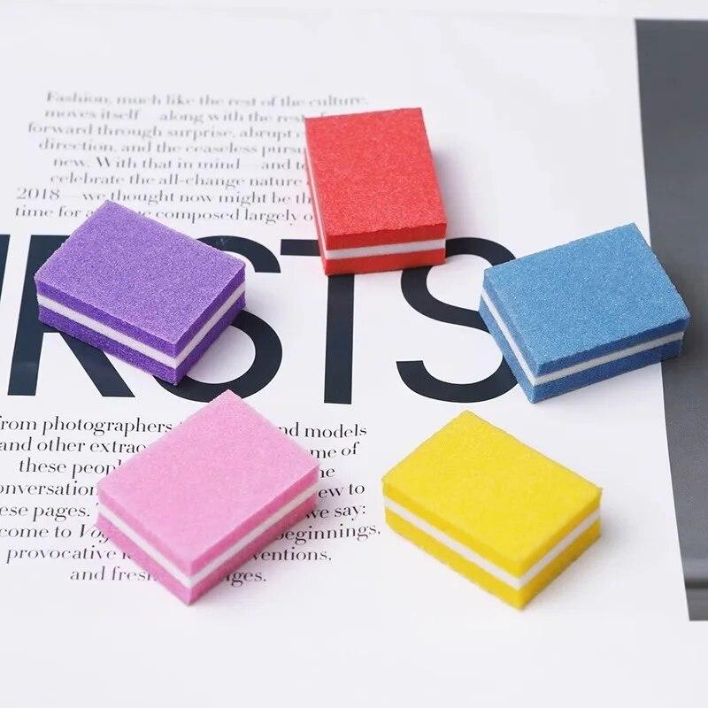 50pcs Double Sided Mini Nail File Block Sanding And Polishing Nail Care Tools Nail Care Filesanding And Polishing Nail File
