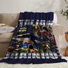 1pc Italian Brainrot Cartoon Blanket Culture Design with Italian Flag Colors Soft Flannel All-Season Throw for Home Office Gifts