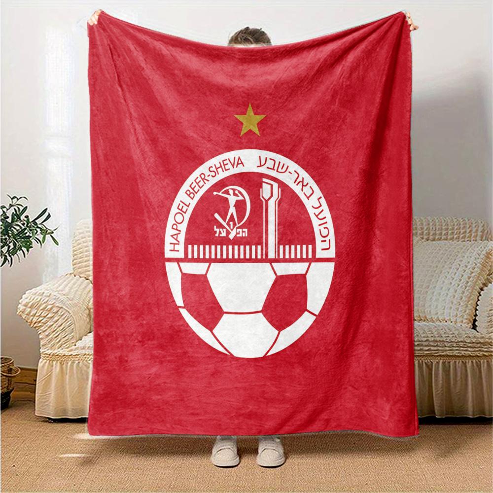 Hapoel Be'er Sheva FC Flannel Blanket, High quality Comfortable for All Seasons, Home Decor, Warmth and Comfort