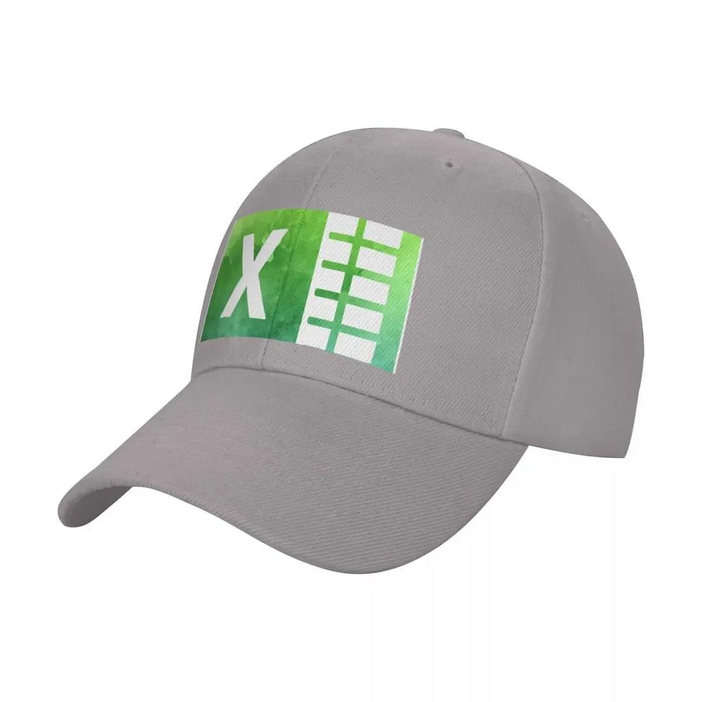 New Watercolor Excel Logo Baseball Cap Unique Hats Streetwear Golf Hat Dad Hat Unisexs Caps Womens