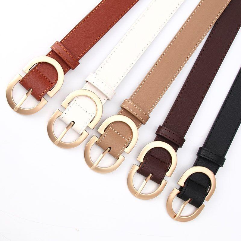 Trendy Black And Coffee Pu Buckle Belts For Students Ideal For Fall Fashion
