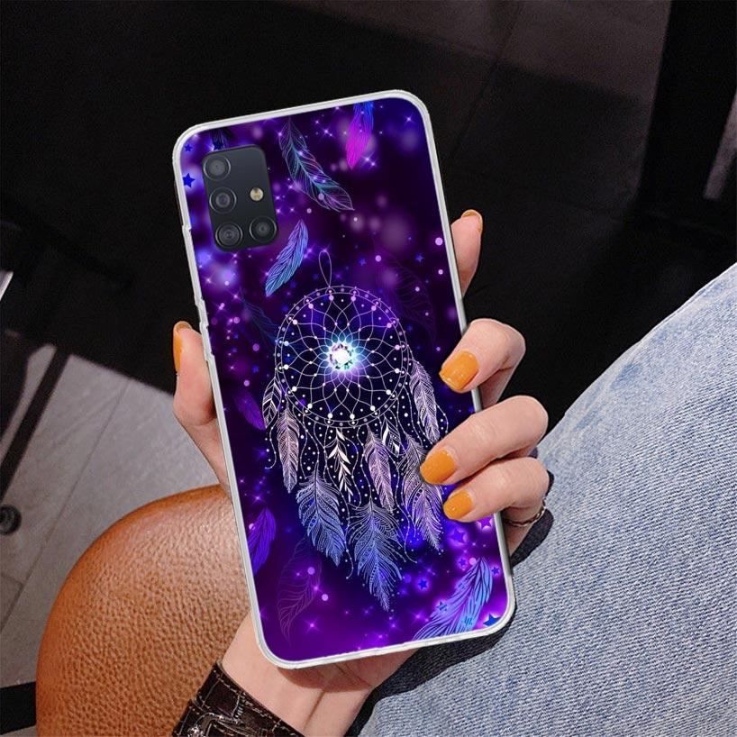 Retro Feather Dreamcatcher Phnoe Case for Samsung Galaxy A12 A22 A32 A42 A52 A51 A50S A20S A10S A41 A31 A21S A40 A30S A20E A71 A