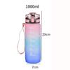 Gradual Color Space Cups Gradient Color Thick Water Bottle for Travel