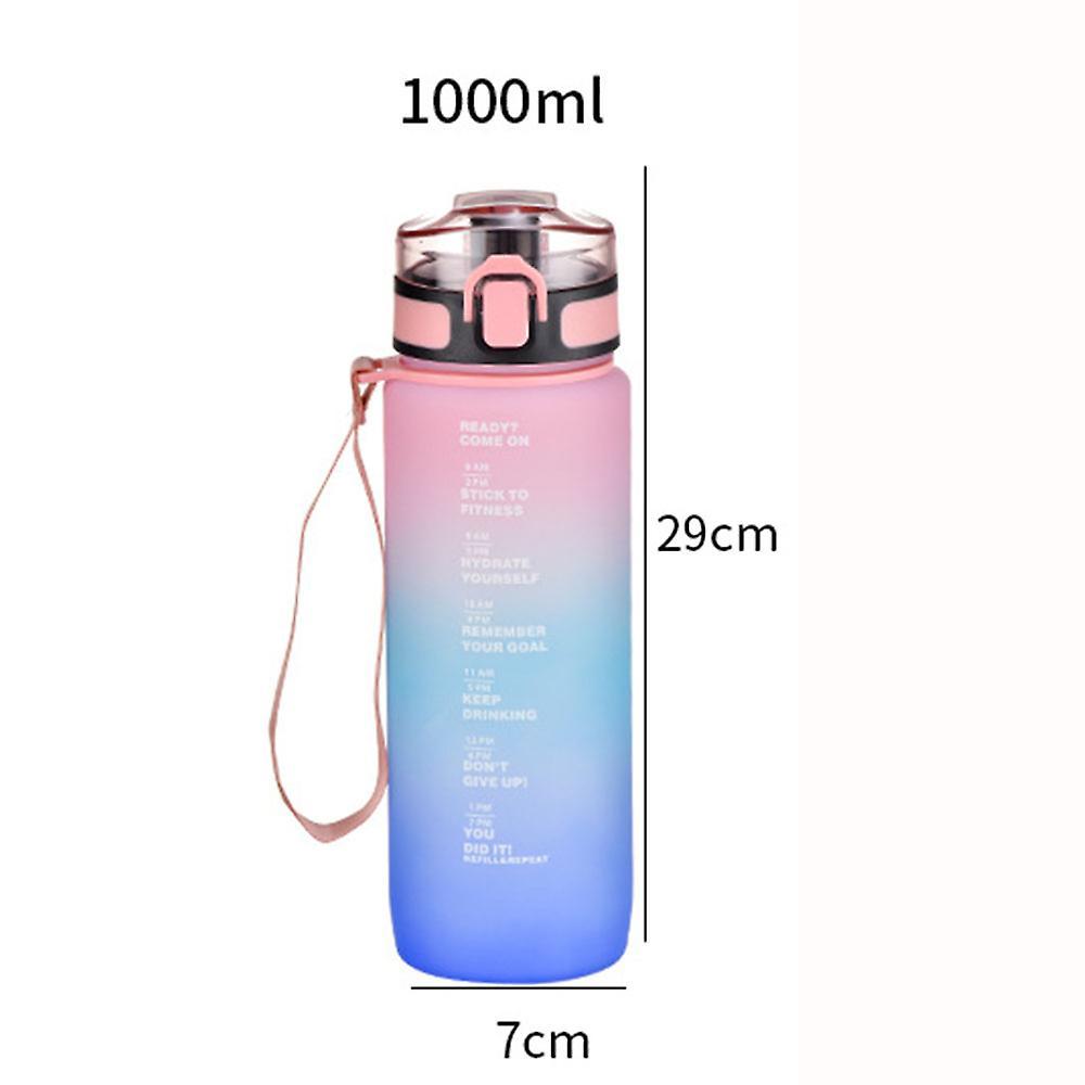 Gradual Color Space Cups Gradient Color Thick Water Bottle for Travel