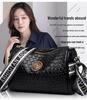 2025 Women's All-Season Soft Leather Cylinder Bag with Stone Pattern, Wide Shoulder Strap & Crossbody Functionality