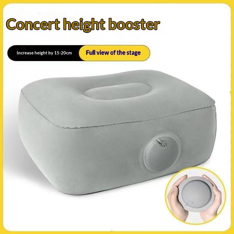Inflatable Footrest Pillow Skin-friendly Non-slip PVC Cushion for Long Travel Flight Office Home Foot Rest