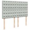 Ottoman Bed with Mattress Light Grey 140x190 cm Velvet