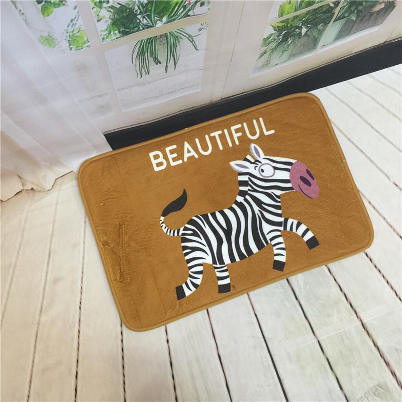 

Cute Animal Style Mat Door Bedroom Kitchen Mat Anti-skid zebra