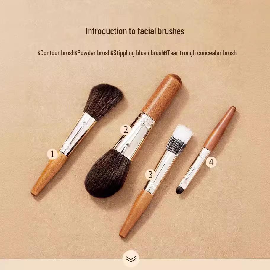 

Compact 9-Piece Makeup Brush Set - Convenient for Travel
