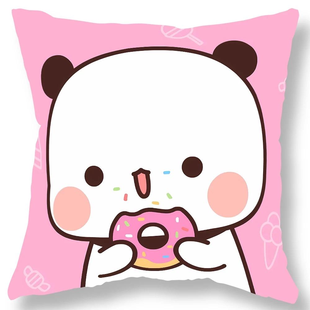 Office Living Room Home Pillowcase Kawaii Anime Bear Pattern Pillowcase Car Ornaments
