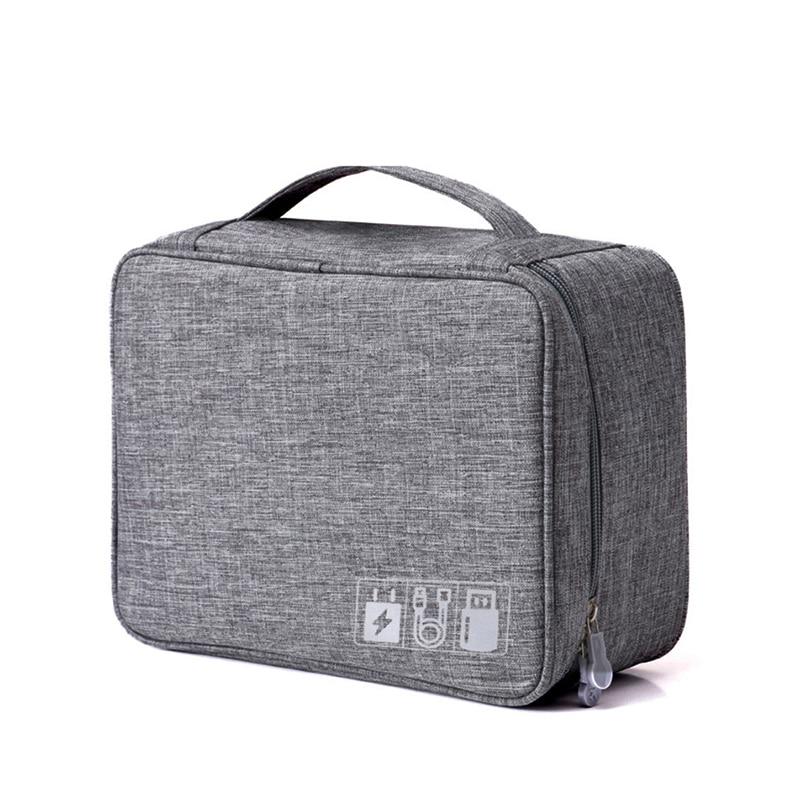 Travel Cable Bag Portable Digital USB Gadget Organizer Charger Wires Cosmetic Zipper Storage Pouch Kit Case Accessories Supplies