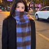 Maelard Women's Imitation Cashmere Plaid Scarf: Warm, Thick Dual-Use Shawl for Autumn and Winter.
