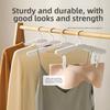 Portable Foldable Hangers Non Slip Travel Clothes Hanger with Clips Space Saving for Towel Suit Thickened Heavy Duty