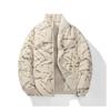 Mens Reversible Padded Jacket Winter Warm Stand Collar Casual Thick Cotton Coat Teens