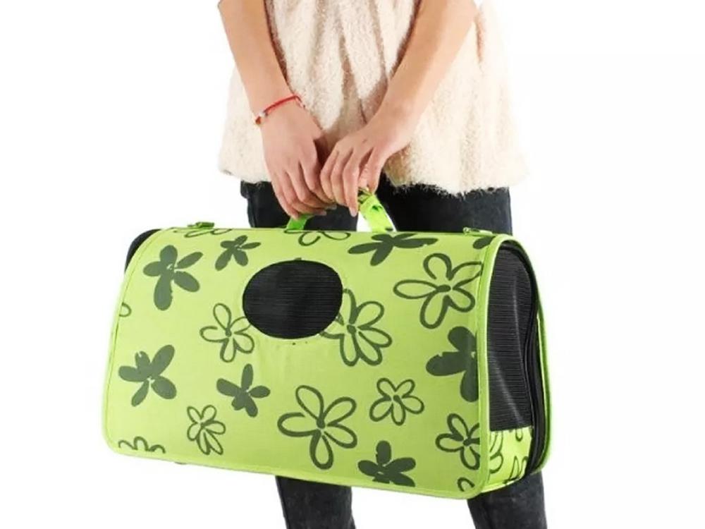 Dog Bag Dots Green (75) Gab_B