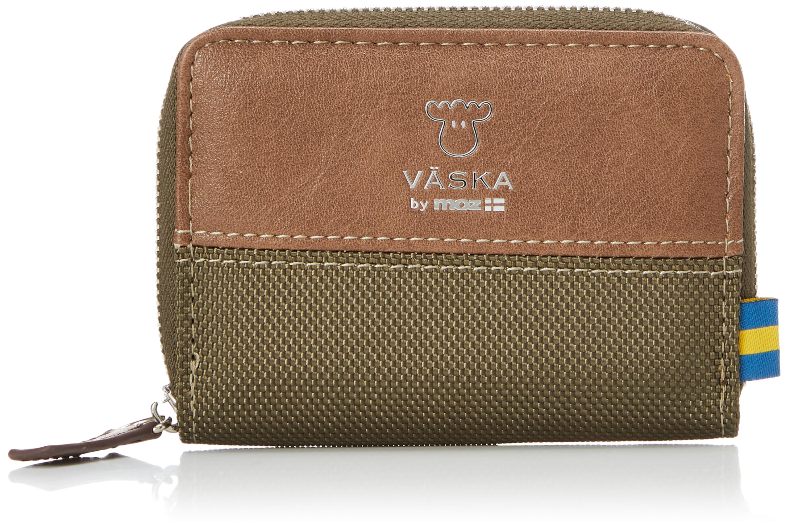 Кошелек для монет VASKA by moz Veska Grucis на молнии, Женский, Компактный, Маленький, Тонкий, Нейлон, Синтетическая кожа и ПУ кожа, VS-0123 (зеленый)
