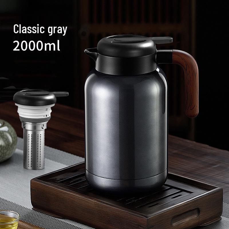 Chen Pi Pu'er Tea Kettle: 316 Stainless Steel with Temperature Display, Engraved Mug & Tea Pot, Heat-Preserving Chamber for Home Use