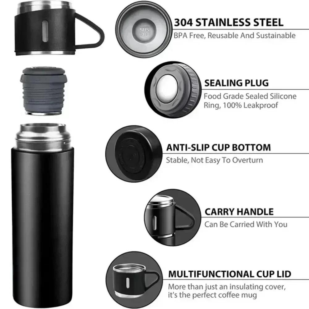 Thermal Water Bottle Keep Cold and Hot Water Bottle Thermos for Water Tea Vacuum Flasks Stainless Steel Thermos Bottle