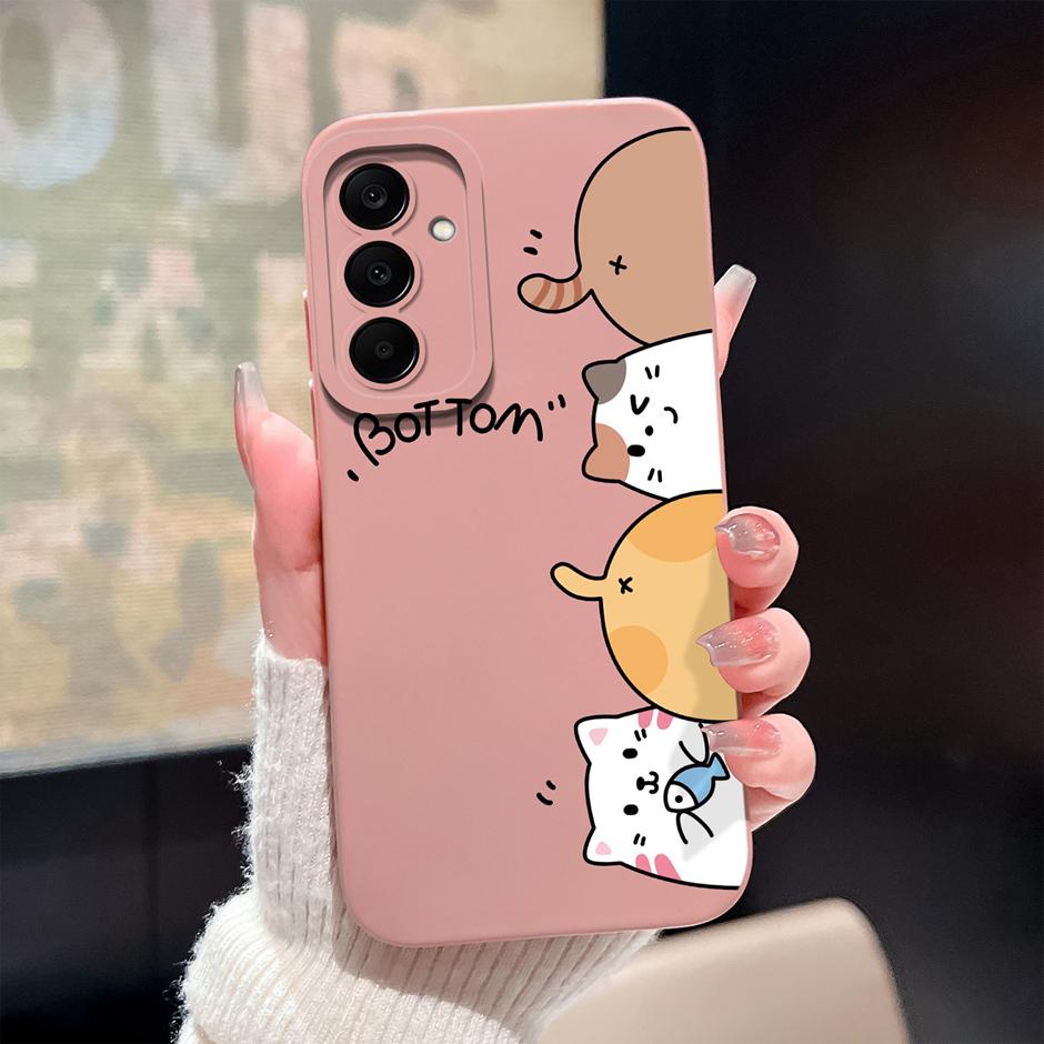 Custodia Per Samsung Galaxy A17 M17 4G 5G Gatto Cartone Animato Carino Copertura Protettiva Morbida in Silicone Per SamsungA17 M17 Fundas GalaxyM17 Coque