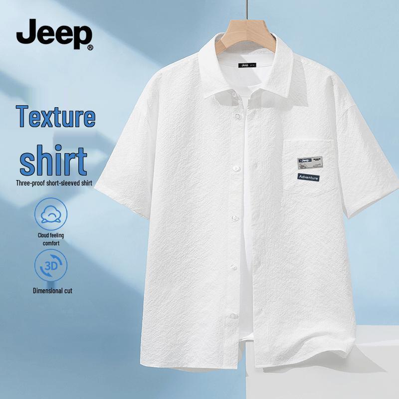 JEEP Men s Summer Sporty Lightweight Short Sleeve Shirt XL