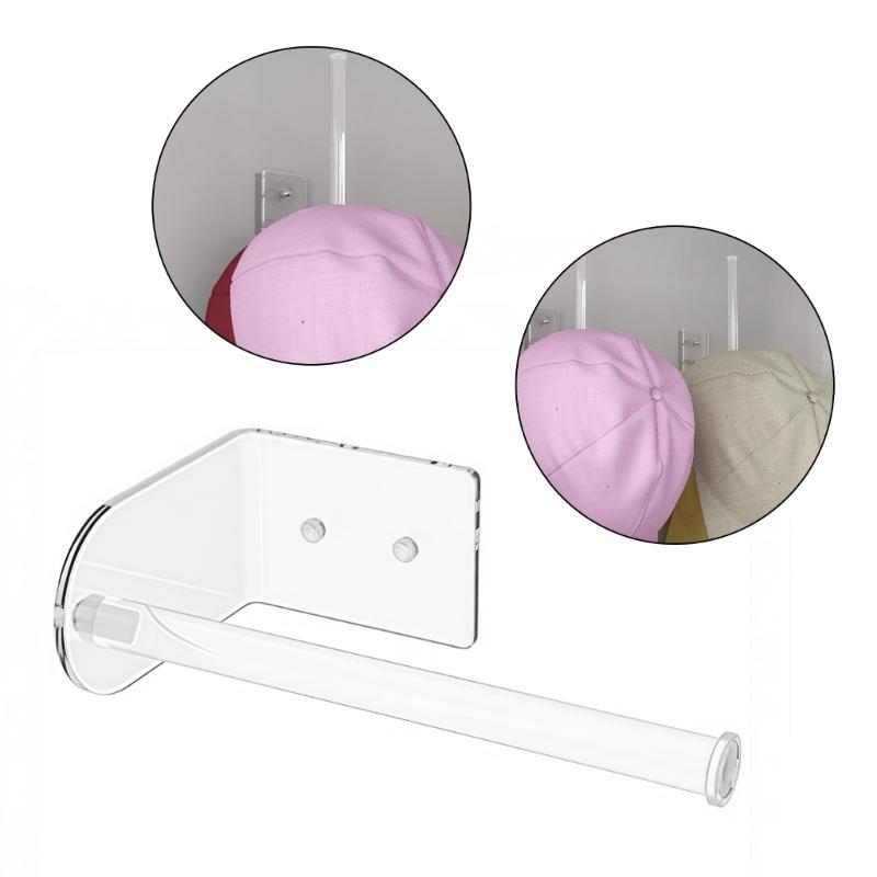 Stylish Acrylic Cap Holder Heavy Duty Wall Mounted Hat Hanger For Bedroom Entryway Closet Organization