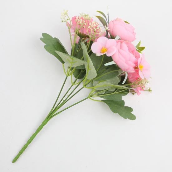 Simulated Ball Blossom Artificial Flowers Fake Chrysanthemum Rose Bouquet Florals Arrangements Realistic Faux Chrysanthemum Flowers for Home