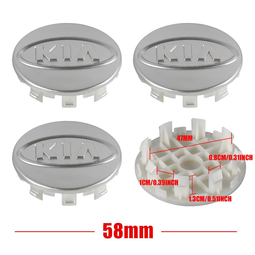 RGC1 4Pcs 58Mm Original Car Styling Wheel Center Cap Hub Covers Badge Accessories for Kia Sportage Rio Ceed Cerato Soul Ornaments