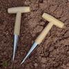 Metall-Handpflanzgerät mit Holzgriff Gartensamenverteiler Leicht & Tragbar zum Umpflanzen von Pflanzen Gemüse pflanzen