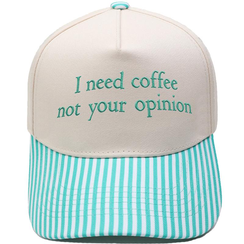 I Need Coffee Embroidered Truck Driver Hat Color Matching Fun Men and Women Casual Shade Dad Hat