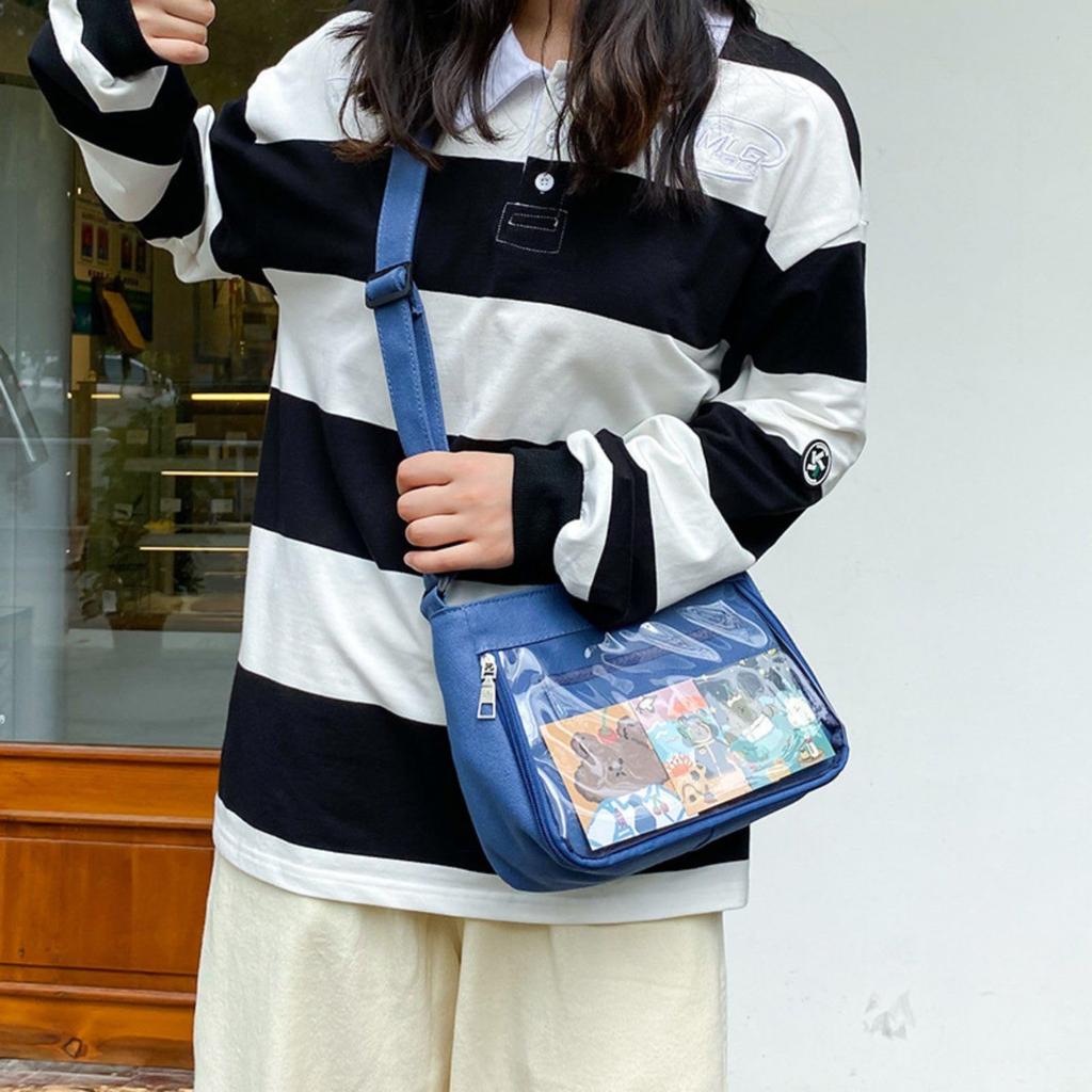 Ita Pečių Skaidri Mini Ita Maža Ita Puikiai tinka Otaku Miela ir Juodai Balta [Harujio] Krepšys, Krepšys, Vinilas, Krepšys, Krepšys, Veikla, Populiarus,