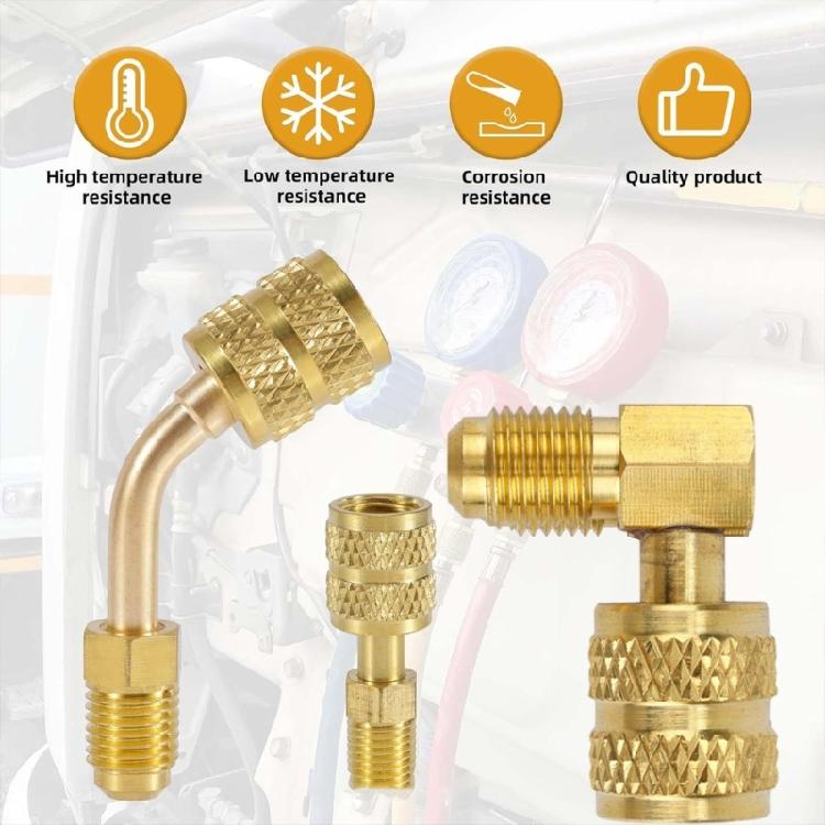 Mini Split System Brasses Adapters Weather Resistant Connection Refrigerants Fitting Optimized For R410A Refrigerants Lines