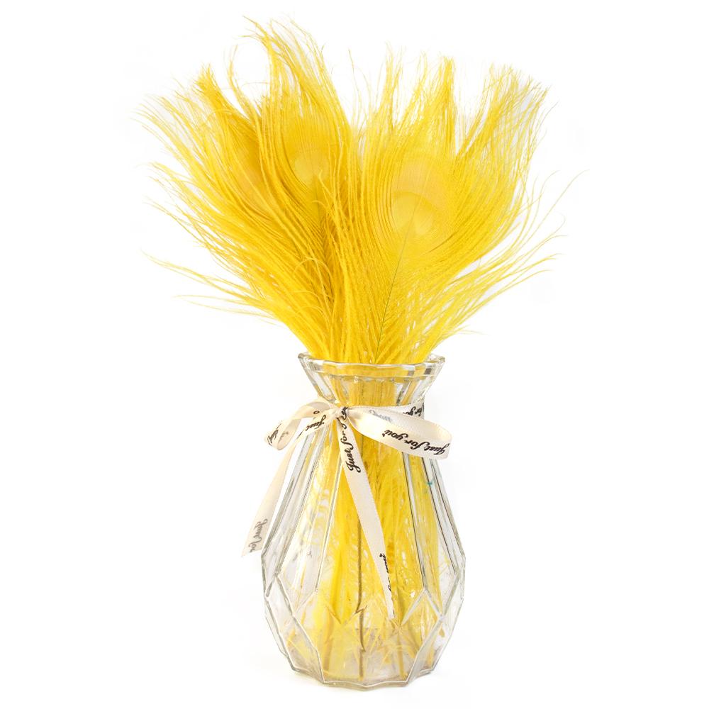 Dyed Peacock Feather 25-30cm for DIY Craft Vases Creative Hat Costume Party Wedding Carnaval Holiday Floral Decoration