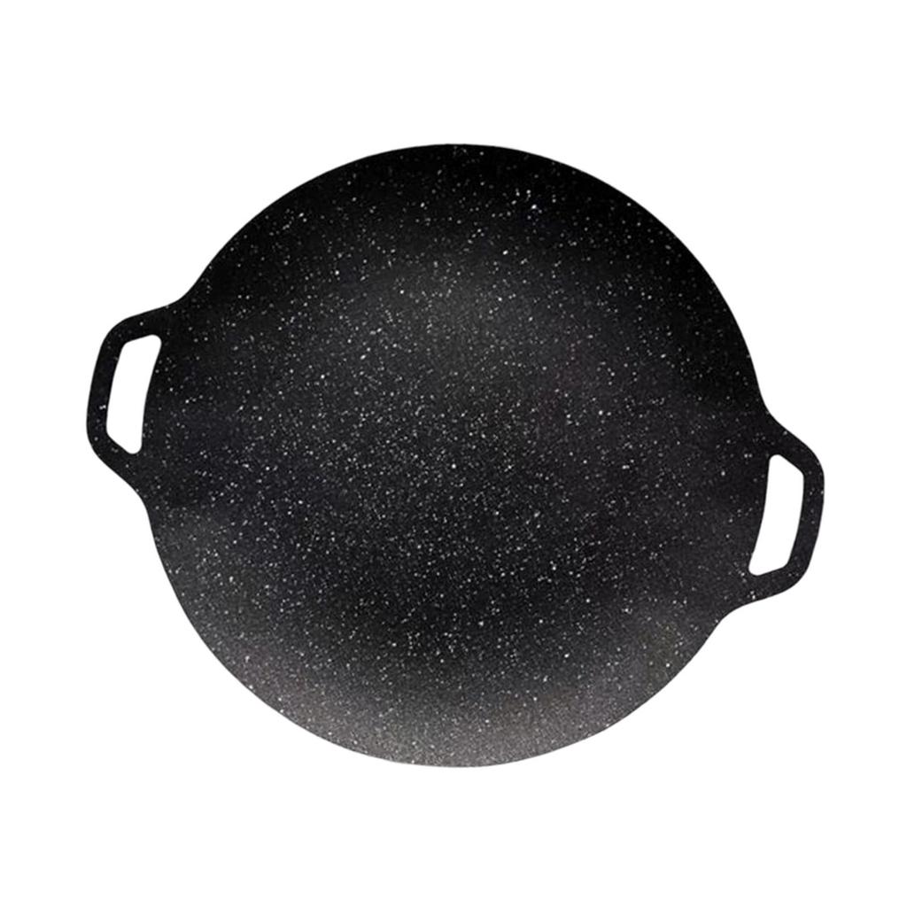 Korean BBQ Grill Pan Cooking Meat Steak Non- Coating Round Frying Roasting for Outdoor
