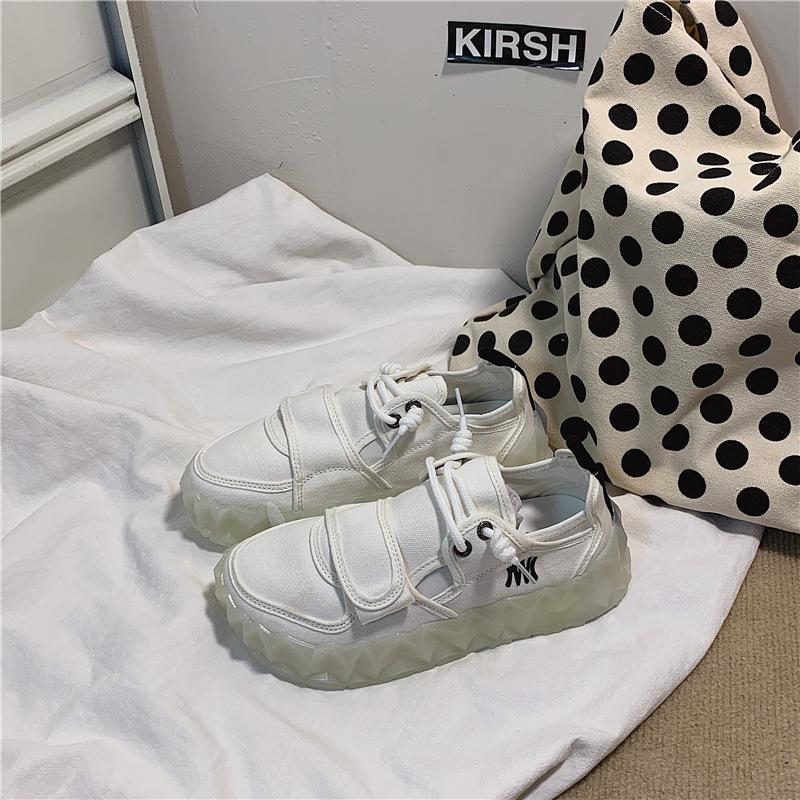 

Модная обувь на желеобразной подошве, повседневная, удобная, спортивная, женская, новая, в диком уличном стиле, женская, студенческая, трендовая, модная обувь-хлебцы 39