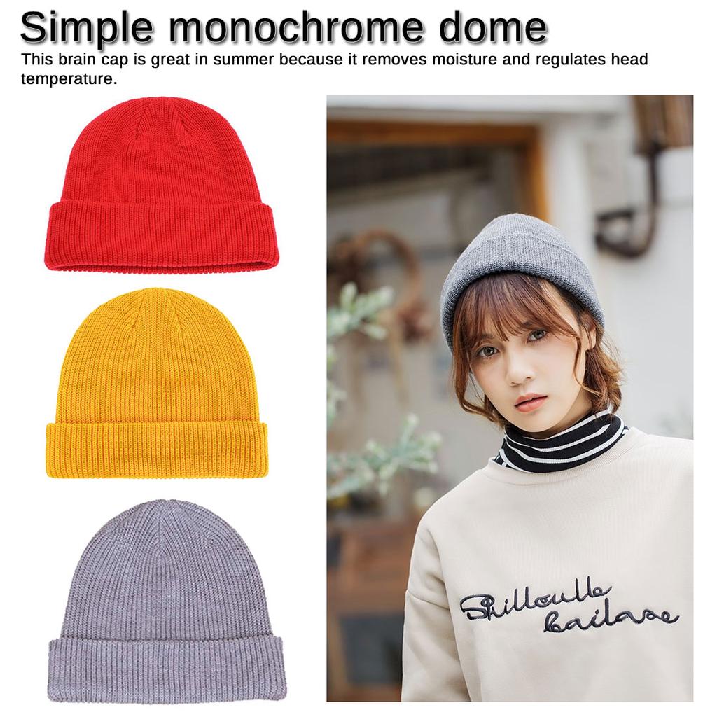 Men Knitted Hat Sailor Cap Cuff 