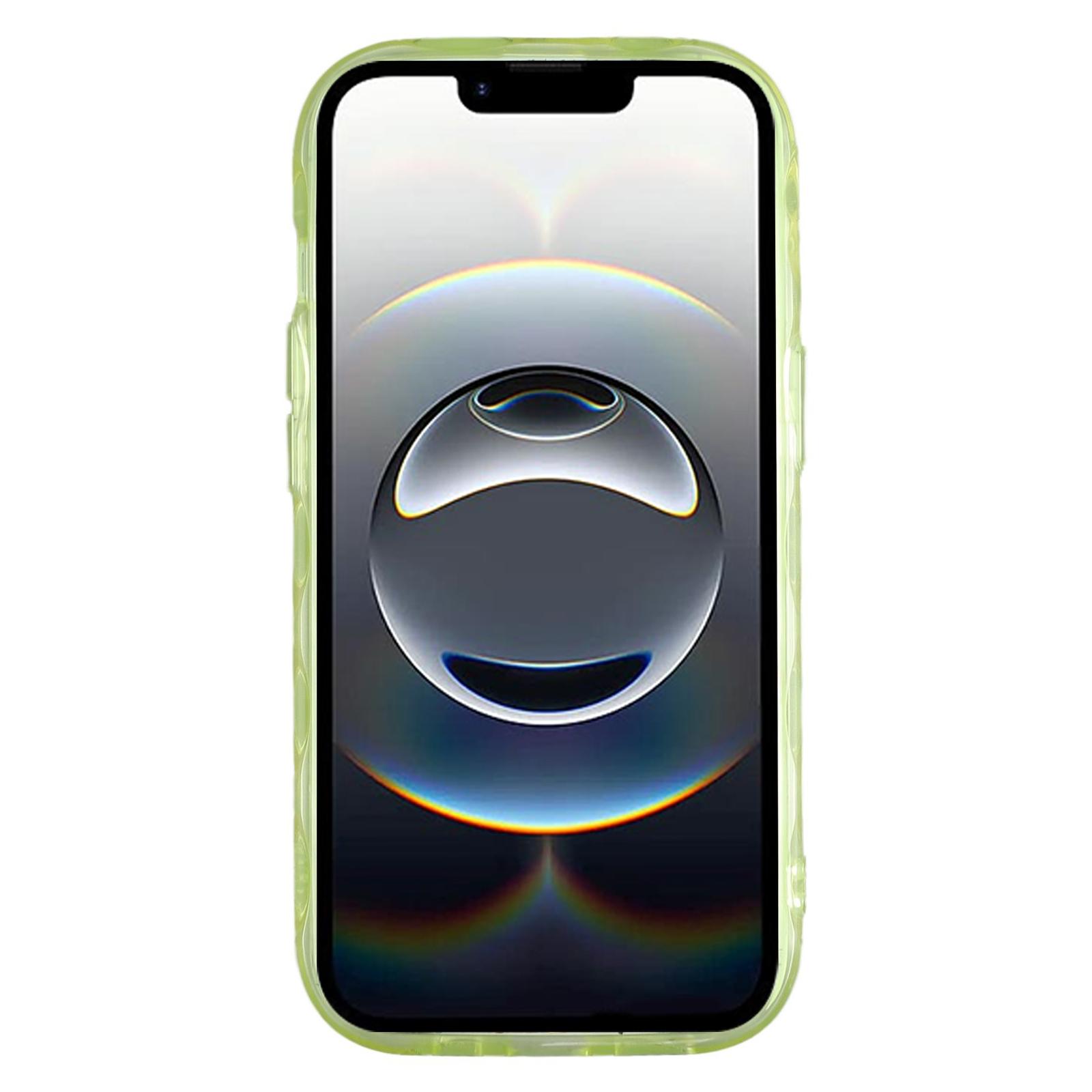 

For iPhone 16e Case Inner Wave Pattern TPU+Acrylic Phone Cover Beige