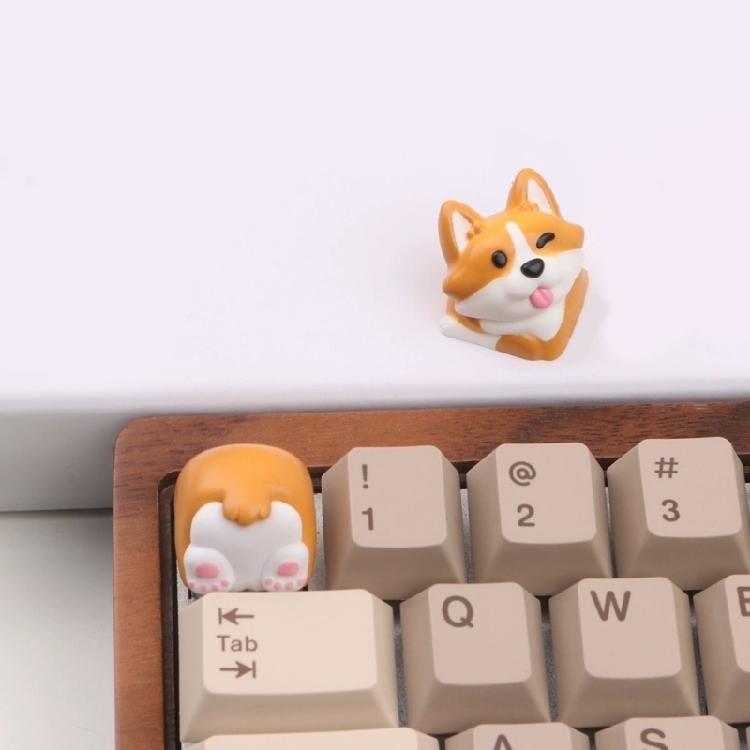 ESC ABS Keycaps Corgis Butt 3D Animal Keycaps for Mechanical Keyboards Enthusiasts