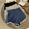 Women's A-line Sports Shorts with White Trim - Slim, Loose Fit for Running, Leisure, Versatile Summer Hot Pants