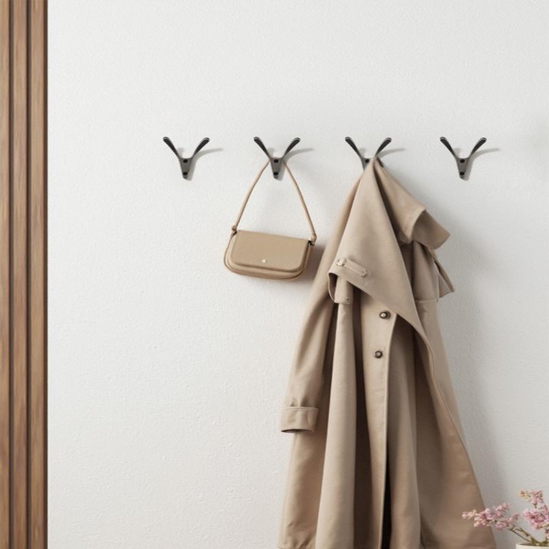 1Pcs Zinc Alloy Bronze Wall Mounted Hook Rustic Key Coat Bag Hat Hanger Robe Hooks Hanging Kitchen Bathroom Room Coat Rack Hooks