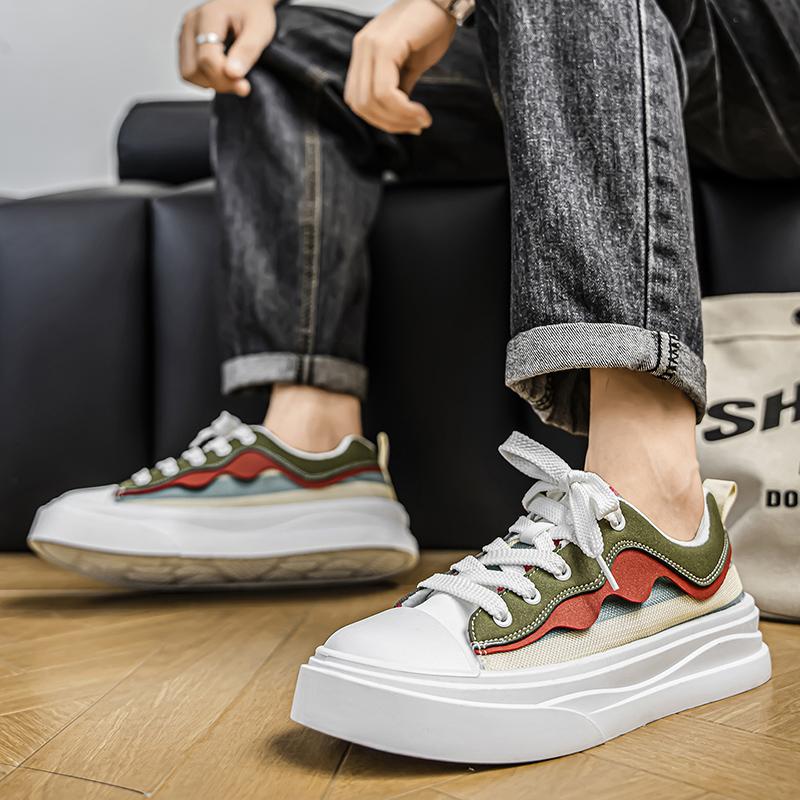 Men 's Casual Four Seasons Fashion Skateboarding Students Comfortable Sneakers Boys Trending Soft Sole Breathable Shoes