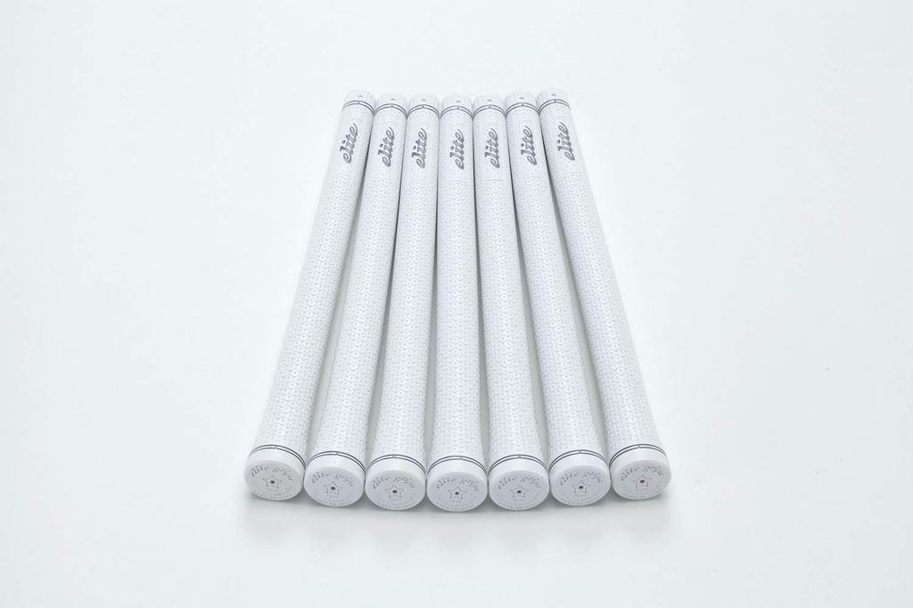 Elitegrips Golf Grips TD50 SOFT Silver No Backline 7-piece Set, White,